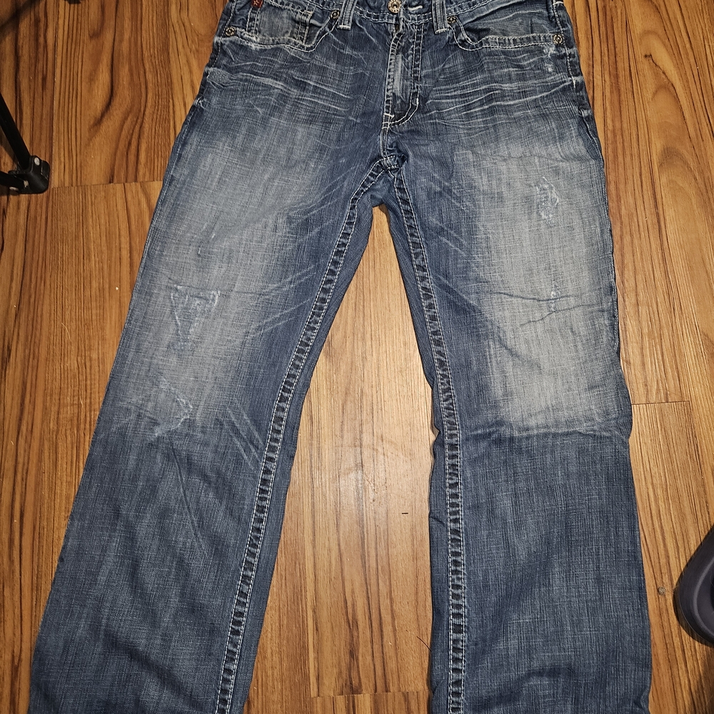 Big Star Men's Pioneer Bootcut Jeans 34R - Dark Blue
